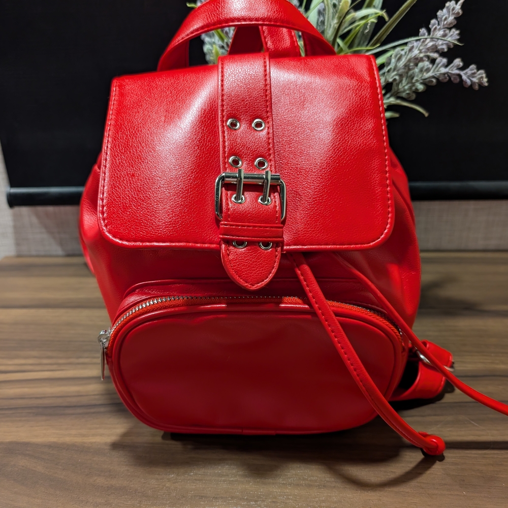 Wild Fable Small Red Leather Backpack